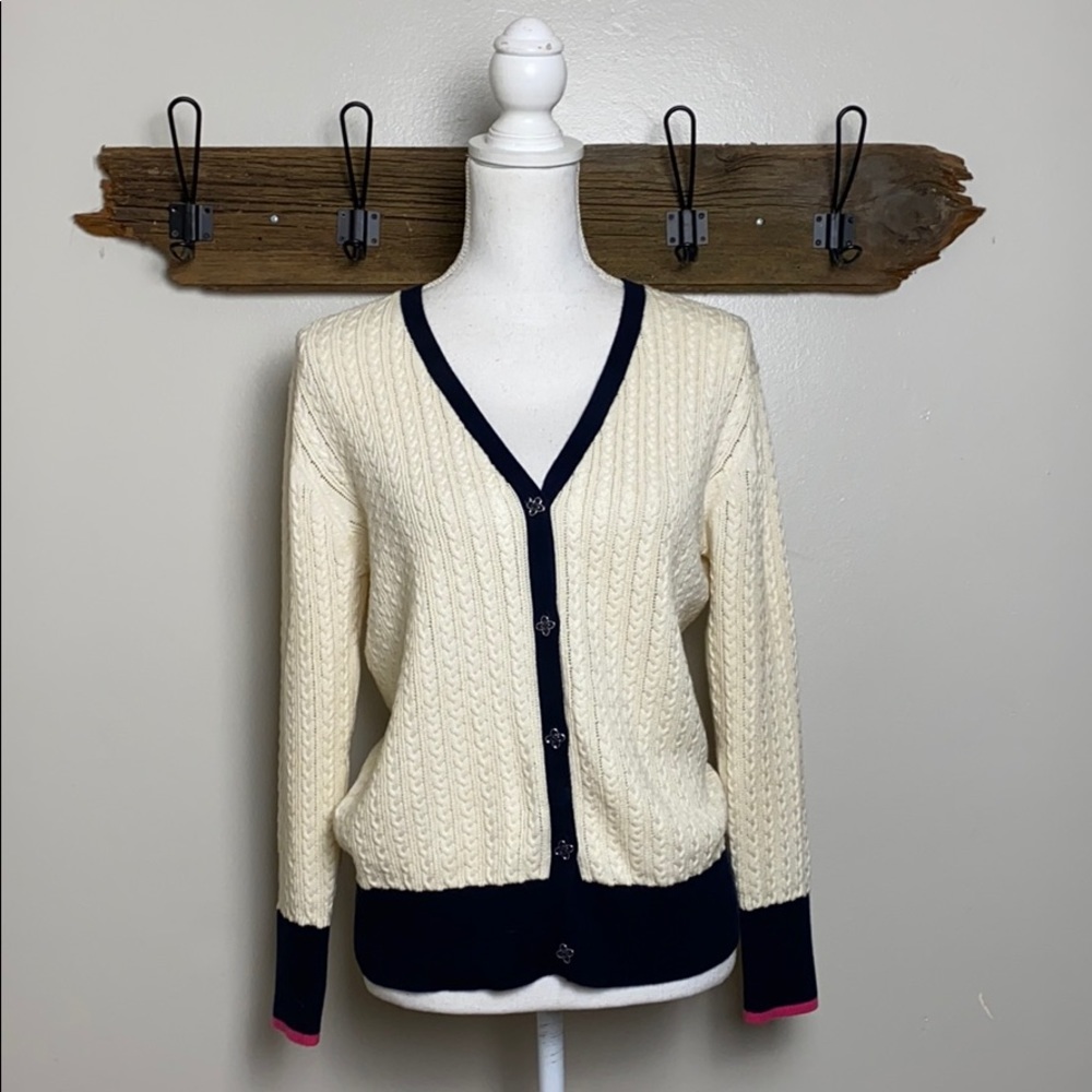 Elegant Cream and Black Women's Sweater